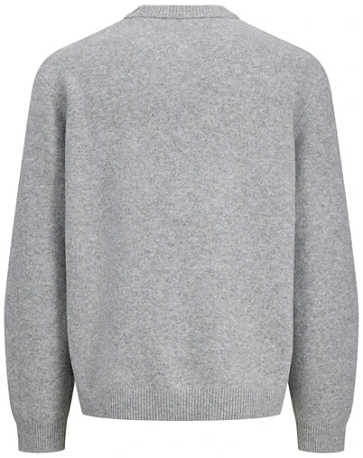 Jack & Jones - JCOLegacy Knit Jacquard Crew Neck - Light Grey Melange
